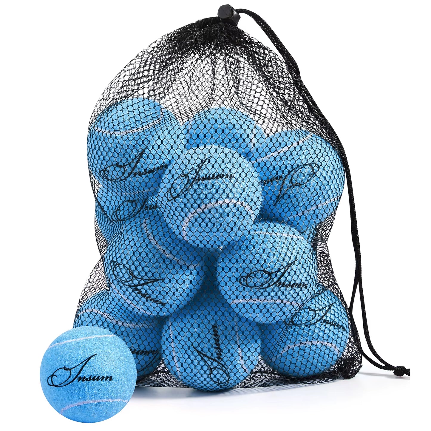 Pet Dog Tennis Ball 12Pcs/Mesh Bag for Easy Carry Multiple Color Options Advanced Training for Beginner Practice Dog Toy