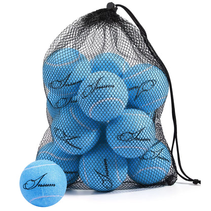 Pet Dog Tennis Ball 12Pcs/Mesh Bag for Easy Carry Multiple Color Options Advanced Training for Beginner Practice Dog Toy