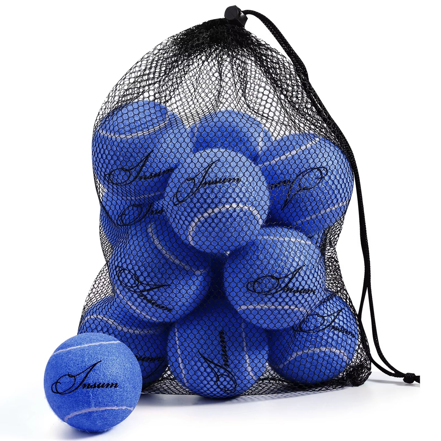 Pet Dog Tennis Ball 12Pcs/Mesh Bag for Easy Carry Multiple Color Options Advanced Training for Beginner Practice Dog Toy