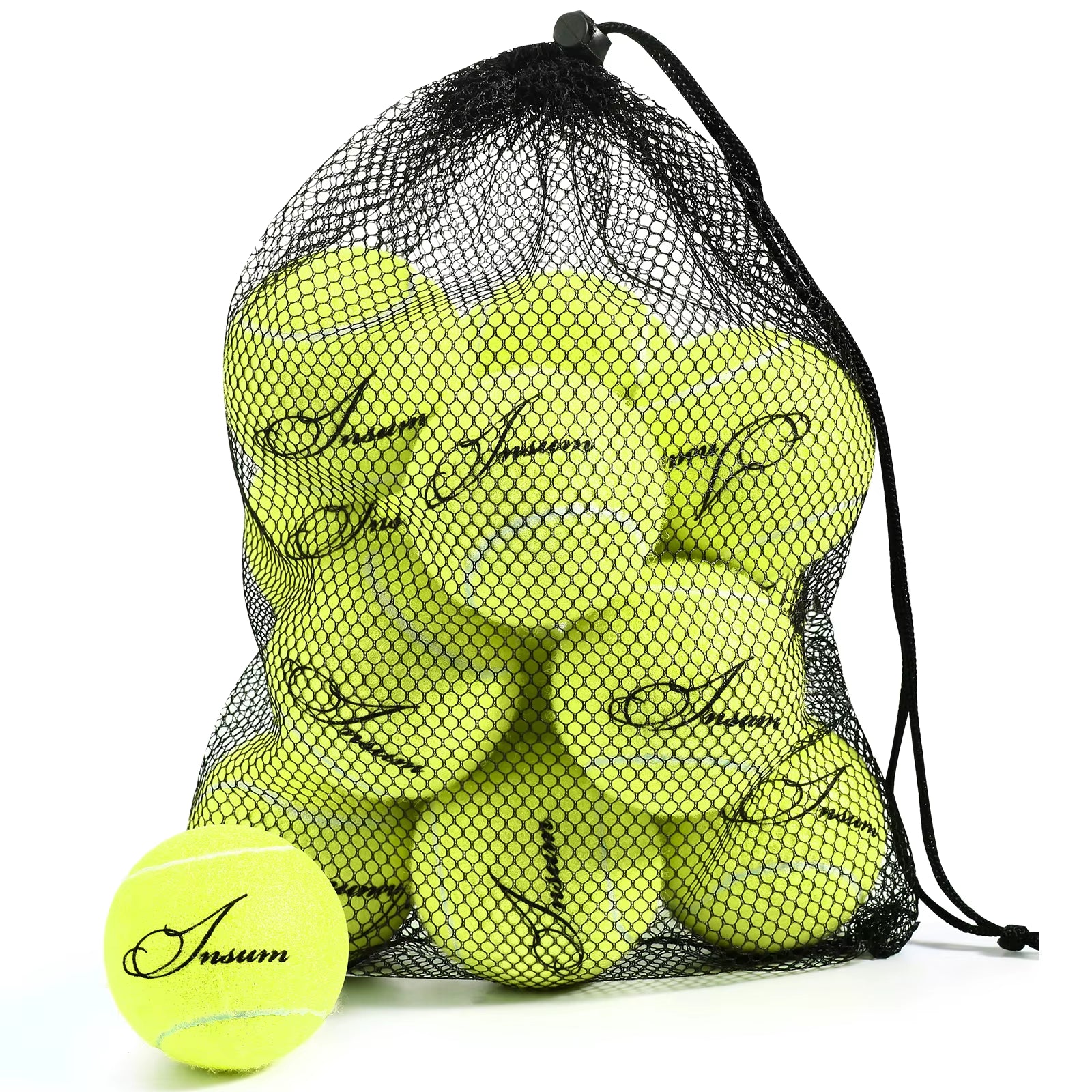 Pet Dog Tennis Ball 12Pcs/Mesh Bag for Easy Carry Multiple Color Options Advanced Training for Beginner Practice Dog Toy
