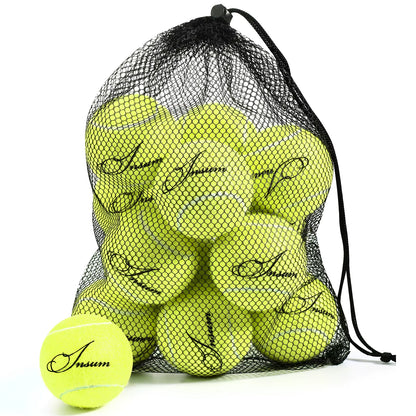 Pet Dog Tennis Ball 12Pcs/Mesh Bag for Easy Carry Multiple Color Options Advanced Training for Beginner Practice Dog Toy
